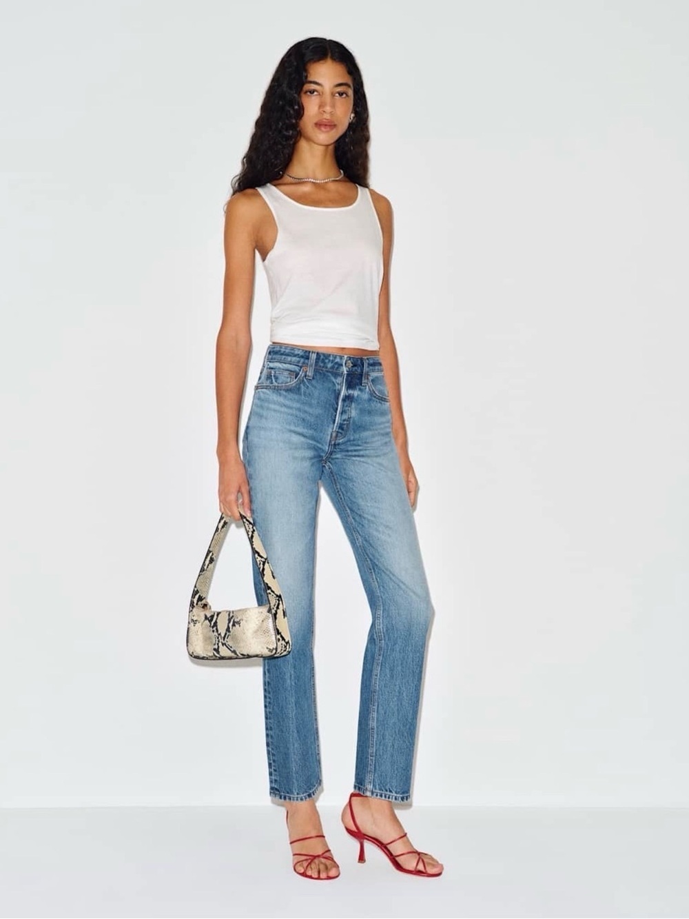 Reformation Cynthia Classic High Rise Straight Jeans agolde mother ruti 26 chic